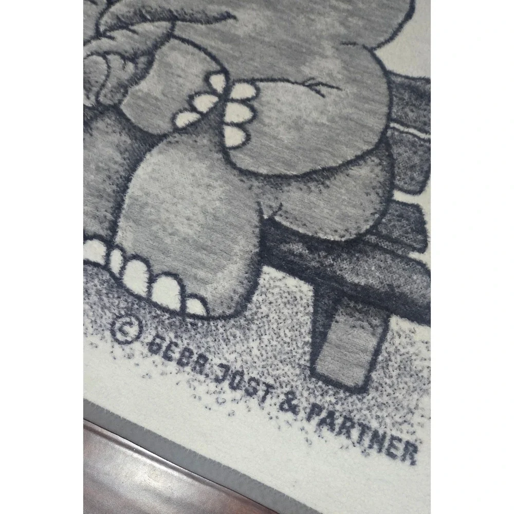 Vintage Biederlack Elephant Hearts Reversible Blanket